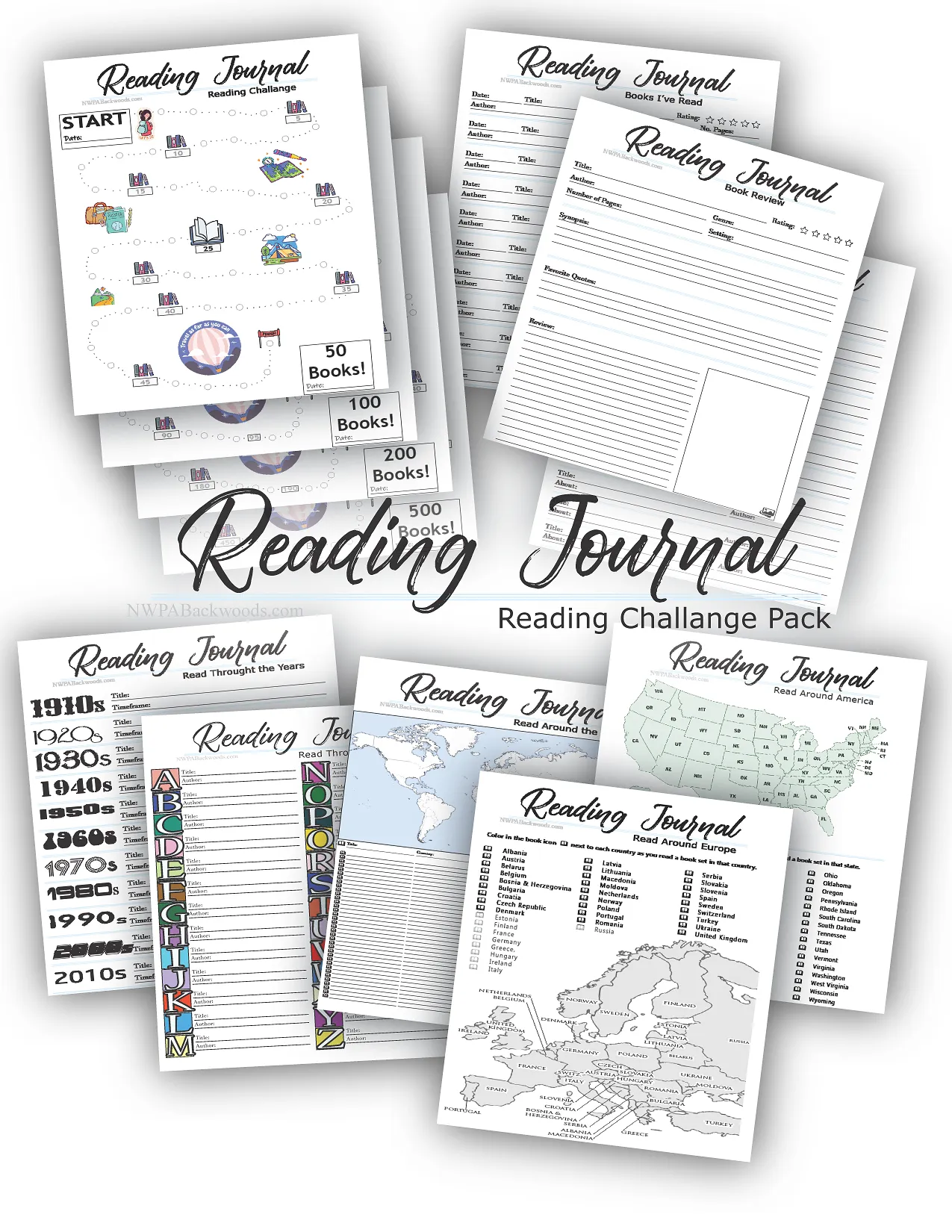 Reading Journal Printable Pages